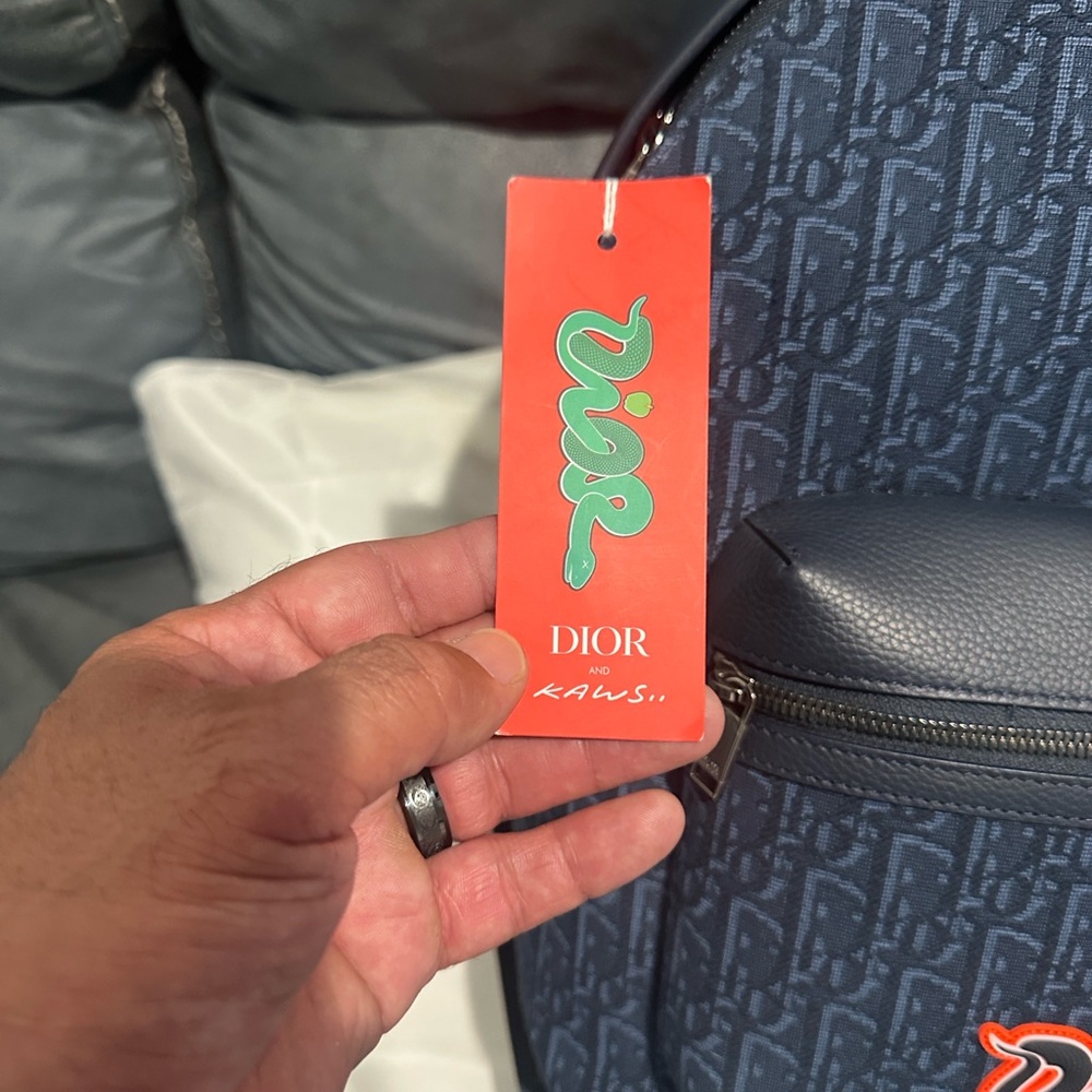Dior Monogram Navy Backpack - Picture 4 of 8